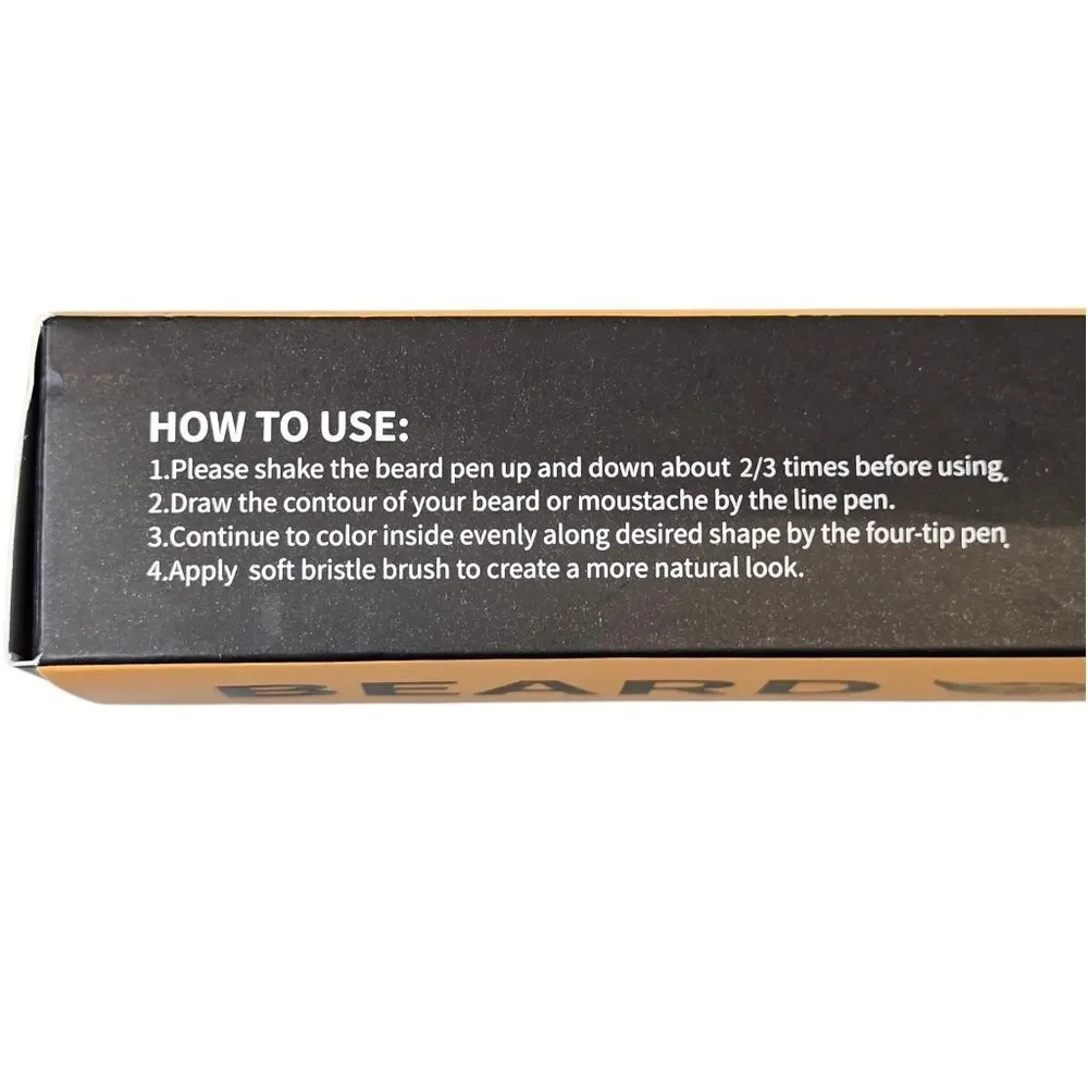 New Misich Men's Beard Pen Brush Grooming Set Black